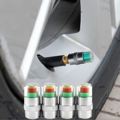 4 x Reifenwächter Ventilkappen Reifendruckventil 2,4 Bar Druckwächter aus DE PKW - Bild 1 von 4