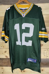 Reebok Onfield Green Bay Packers #12 Rodgers Football Jersey sz Medium Perfect! - Picture 1 of 13