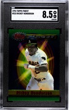 Rickey Henderson Oakland Athletics  1994 Finest #223 SGC 8.5
