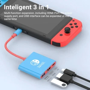 Portable Nintendo Switch Docking Station TYPE-C Hub with HDMI and USB 3.0 Gaming - Picture 1 of 6