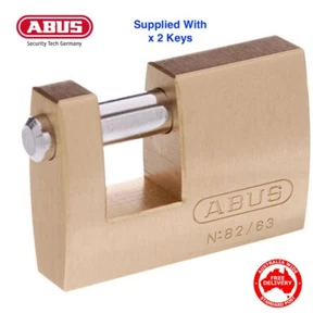 Abus Padlocks-High Security Monoblock Padlock 82/63 -63mm-FREE POST - Picture 1 of 5