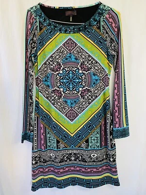 $218 Vestido Jersey Elástico Hale Bob Mujer PEQUEÑO Pullover Cuentas Manga Larga Nuevo Foto 1 de 4