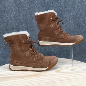 Sorel Boots Youth 5 Girls Whitney II Joan Lace Up Winter Bootie NY4572-242 Brown - Picture 1 of 14