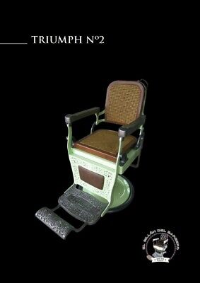 Antiguo Sillon De Barbero Restaurado Triumph Nº2 1900 Antique Barber Chair • 2,500€