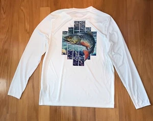 Fish n Vibe Men's Size M Fishing Long Sleeve Shirt - Picture 1 of 6