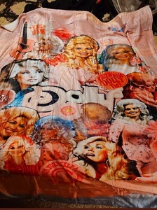 Rosa Dolly Parton Fotodecke, Dolly Throw! 50 mal 59, neu im Beutel - Bild 1 von 1