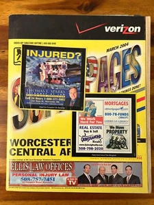 Verizon SuperPages Directory Worcester Central Phone Book 2004 Residential Vtg - Picture 1 of 10