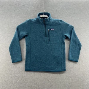 patagonia boys half zip knit better sweater size L (12) blue pullover jacket - Picture 1 of 8
