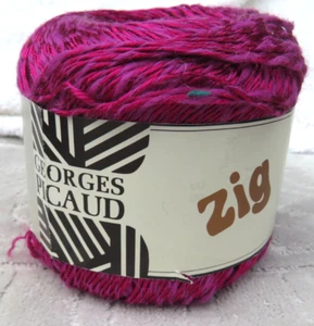 Vintage Georges Picaud Zig Purple Rayonne-Cotton Blend  Yarn - 1 3/4 oz - Bild 1 von 5