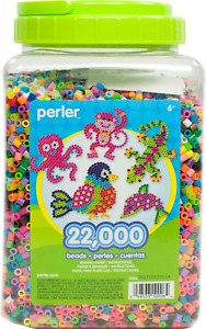 Perler 17000 Assorted Bulk Fuse Beads Set with Storage Jar for Arts and Crafts, 