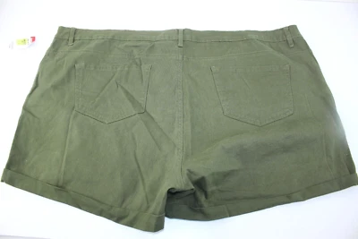 NWT Joe Boxer Women's 26W (48W,4L,11"Rise,54"Hips) Green  Jean Shorts    #C444 - Image 1 of 4