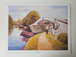 Kevin Parish - Horse Towing Canal Freight - Narrowboat Art Print - Picture 1 of 2