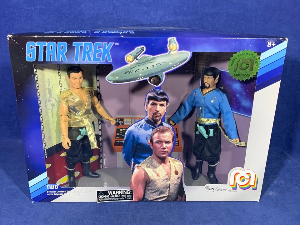 2018 Mego Star Trek Spock and Kirk 2 Figure Set Limited Edition 3924/10000