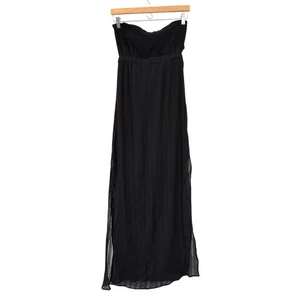 Nuevo con etiquetas Maxi Vestido Vix Paula Hermanny Negro Sin Tirantes Pequeño - Cubre Vacaciones - Imagen 1 de 10