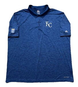 Majestic Cool Base Kansas City Royals Polo Golf Shirt. Blau. Herren 2XL. MLB. - Bild 1 von 12