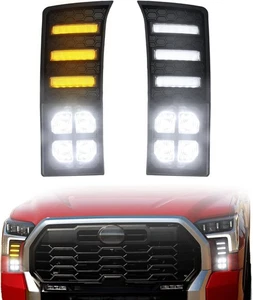 LED Bumper Daytime Running Fog Lights w/ Turn Signal For Toyota Tundra 2022-2025 - Picture 1 of 7