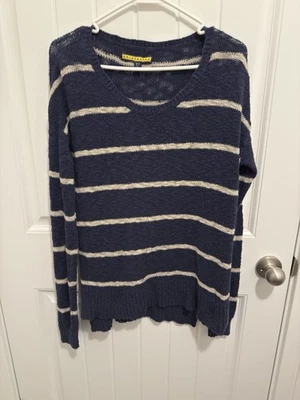Prince & Fox Women’s Navy/ivory Stripe Sweater Size Large - Image 1 of 4