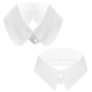2 Pieces Fake Women Collar Detachable White Collar False Skirt Lapel Blouse C... - Picture 1 of 6
