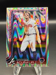 2025 Topps Chrome - Ronald Acuna Jr RayWave Refractor #257 Atlanta Braves - Picture 1 of 3