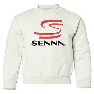 Legendary Driver Tribute - Ayrton Senna Racing Logo Youth Crewneck Sweatshirt - Picture 1 of 2