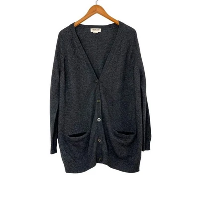 Cavalini Sweater Collection Wool Blend Longline Oversized Cardigan Gray Women M - Image 1 of 4