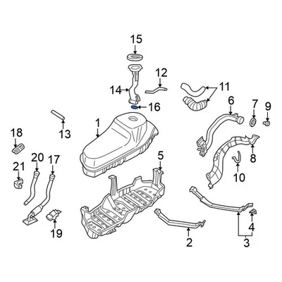 For Nissan Altima 1993-1999 Nissan 1734201A00 Fuel Pump Tank Seal Foto 1 de 4