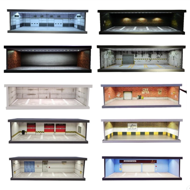 1/43 Diorama Car Garage Model LED Lighting Car Showroom Scene Display Model Toy - Image 1 of 4