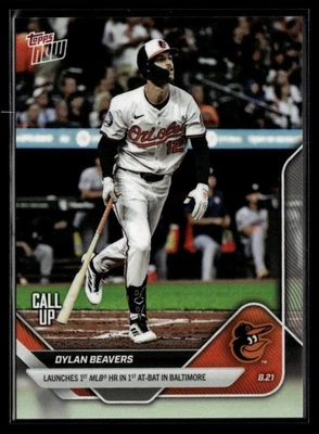 2025 Topps Now 1st MLB HR Dylan Beavers Baltimore Orioles #590 - Image 1 of 2