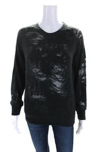 IRO Jeans Womens Pullover Distressed Crew Neck Sweater Gray Cotton Size Small - Picture 1 of 6