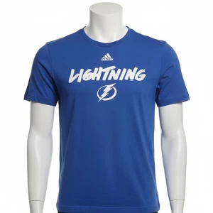 Tampa Bay Lightning Fanatics Blue Adidas Amplifier Men’s T-Shirt NHL Tee - Picture 1 of 4