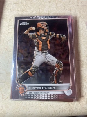 2022 BUSTER POSEY TOPPS CHROME REFRACTOR #95 (GIANTS) - Image 1 of 2