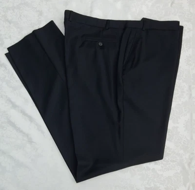 NWOT Lauren Ralph Lauren Ultraflex Dress Black Flat Pants 46R x 37" Unhemmed - Image 1 of 4