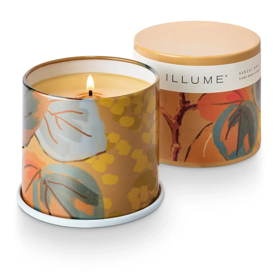 Illume Santal Birch Vegan Candle 11.8 oz Beautiful and Sold Out Free Shipping - Image 1 of 3