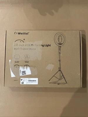 Weilisi 10" Selfie Ring Light with Tripod Stand, 72'' Tall - Image 1 of 4