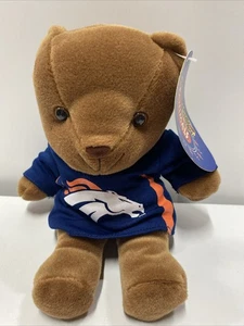 Borsa vintage 1999 NFL Dallas Denver Broncos Animal Stuff Bear Bean nuova con etichette - Foto 1 di 8