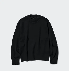 Brand New Uniqlo 100% Cotton Sweater Size M Black - Picture 1 of 2