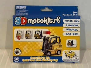 3D MotoKit Motorized Forklift Wind-Up Toy Gearbox Included-DIY toy-Build kit - Picture 1 of 2