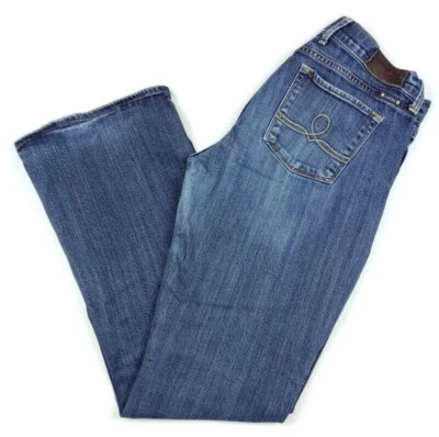 Pantalones de mezclilla Lucky Brand para mujer 10x30 regular corte bota Sofia azul medio lavado desteñido Foto 1 de 4