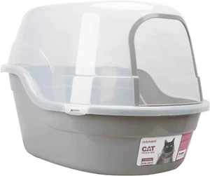 Petfabet Jumbo Lettiera per Gatti con Cappuccio, Extra Large Grigio - Foto 1 di 12