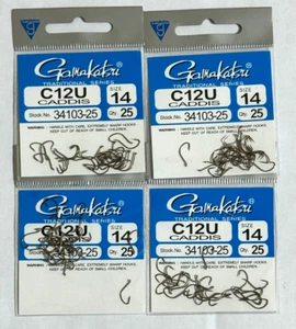 100 Gamakatsu C12U Caddis Fly Tying Hooks, Size 14, NR - Picture 1 of 1