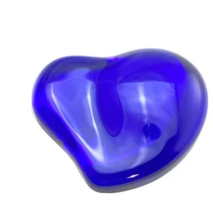 Elsa Peretti Heart Cobalt Glass Paperweight Tiffany & Co. - Picture 1 of 3