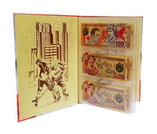 Album + Set of 9 banknotes 100 rubles Superseriya USSR-Canada 1972 Summit Series