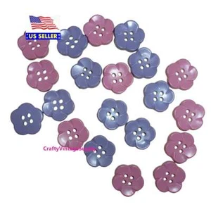 Rosa Morado Flor de Cerezo Sakura Flor Perlado 1/2" Botón de Costura (t114) - Imagen 1 de 2