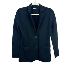J. Crew Factory Womens Knit Sweater Blazer Size XS Black Long Sleeve G9309 - Picture 1 of 5