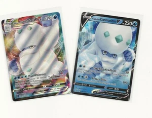 2 RARE VIVID VOLTAGE Pokemon Galarian DARMANITAN V 036/185 & VMAX 037/185 MINT - Picture 1 of 3