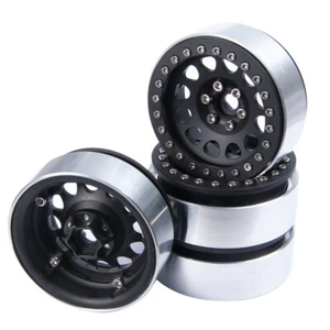 FLYXM 4x Cerchio Ruota Metallo 2,2" Beadlock per 1/10 RC Crawler Axial Wraith TRX4 D90 - Foto 1 di 10