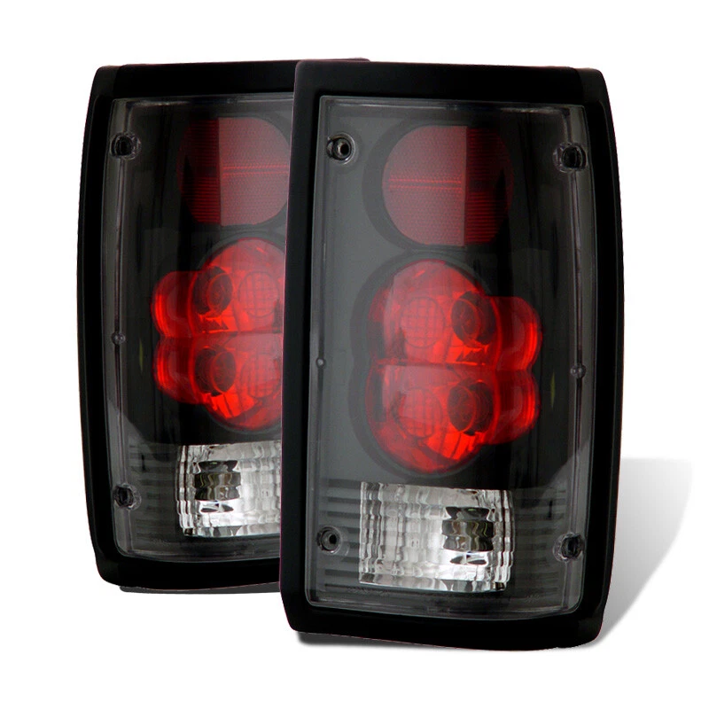 CG Fit 1986-1993 Mazda B2000/2200/2600 Pickup Truck Black/Clear Tail Lights Pair - Image 1 of 1