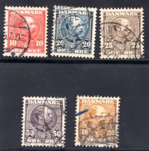 DENMARK 1904 SC. # 65-69 USED - Picture 1 of 1