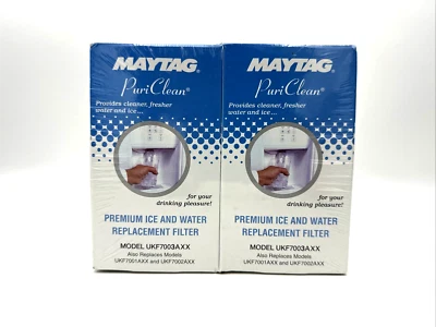 Filtro de agua helada para refrigerador Maytag UKF7003AXX 2 PAQUETES NUEVO SELLADO genuino Foto 1 de 3