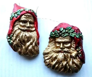 2 Unbreakable Santa Christmas Tree ORNAMENTS - Picture 1 of 1